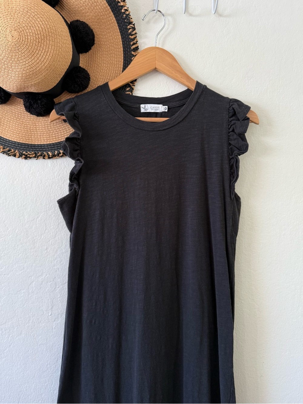 Carve Designs Maeve Organic Cotton Flutter Sleeve Dress Size Medium - Picture 10 of 15